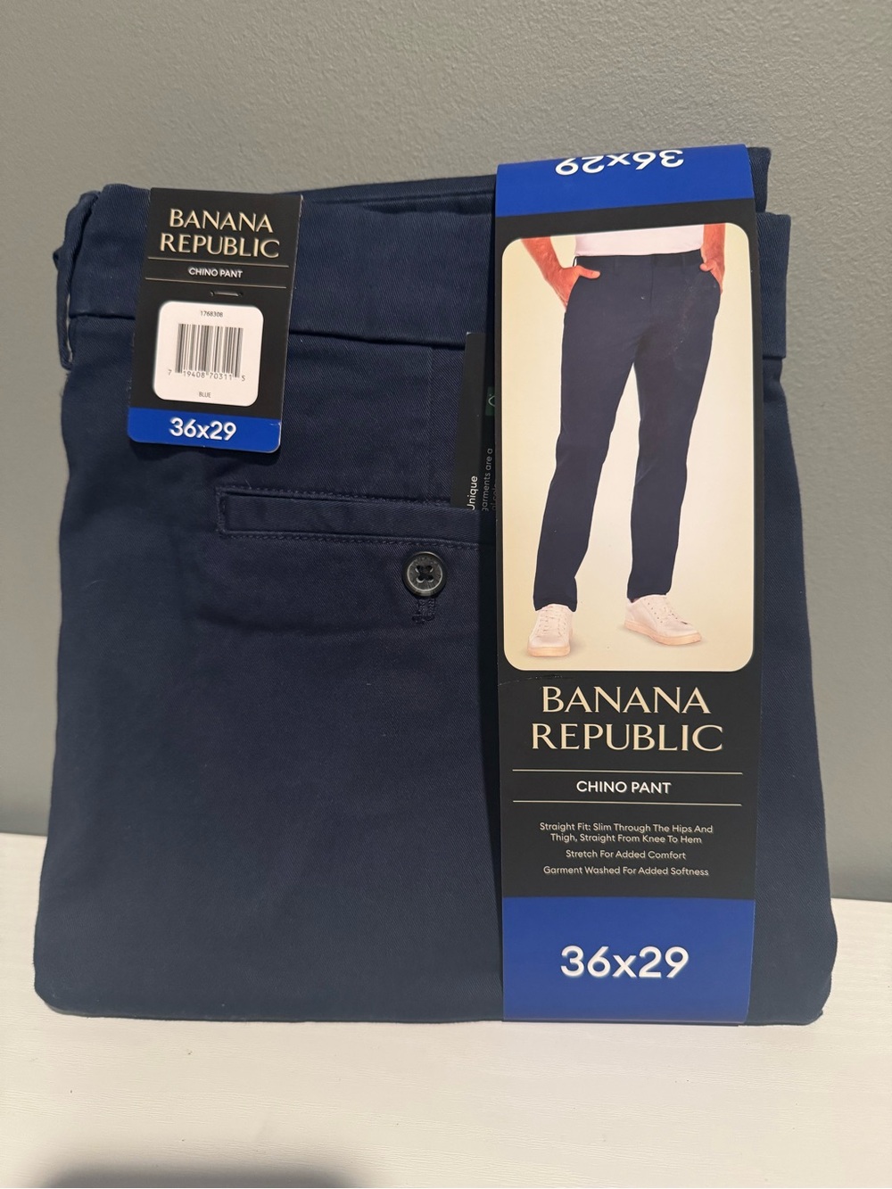 Banana Republic Navy Chino Pants - Men's Slim Fit